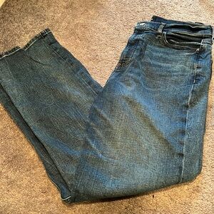 Express Blue Straight Leg Jeans
